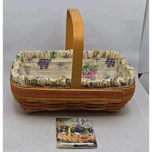 2000 Longaberger Mother's Day Early Blossoms Basket Floral Liner Protector